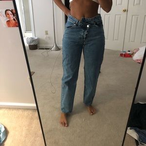 asymmetric jeans